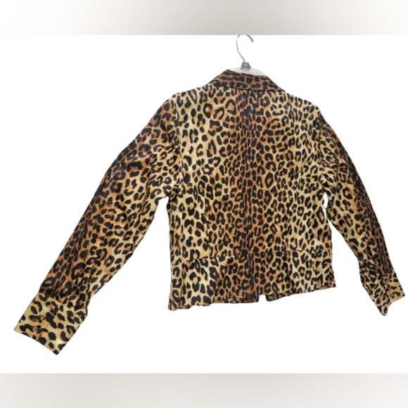 Jones New York, animal print button up blouse size L - Picture 4 of 7